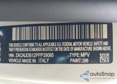 2023 Jeep Renegade Upland 4X4 z USA, uszkodzony, nr VIN ZACNJDB12PPP39095